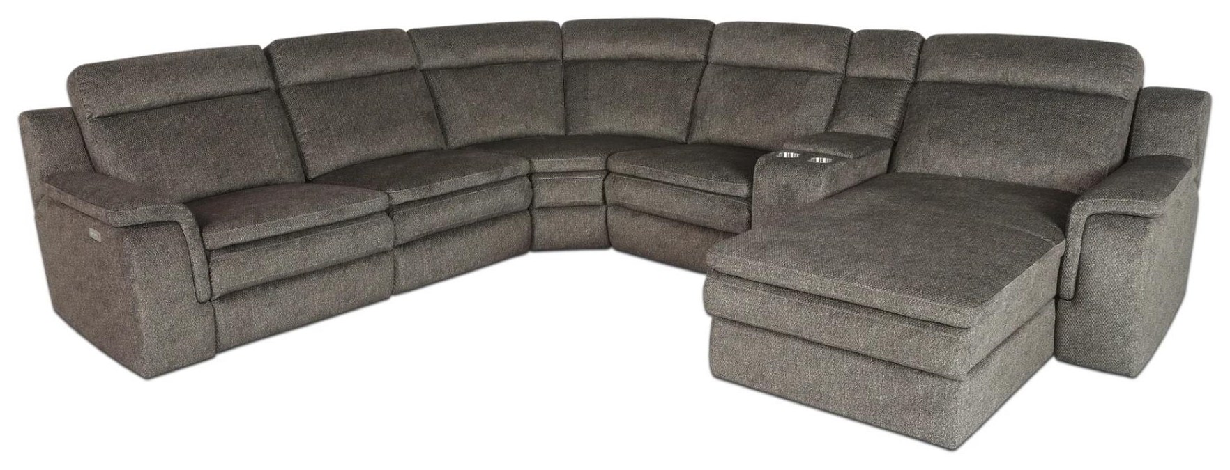 Power Reclining Sectional with Chaise Sadler's Home Furnishings